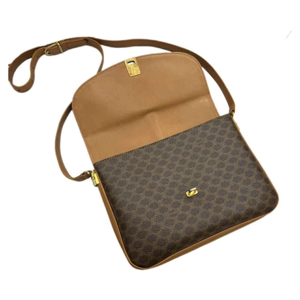 CELINE Macadam Crossbody Shoulder Bag Brown - Picture 9 of 11